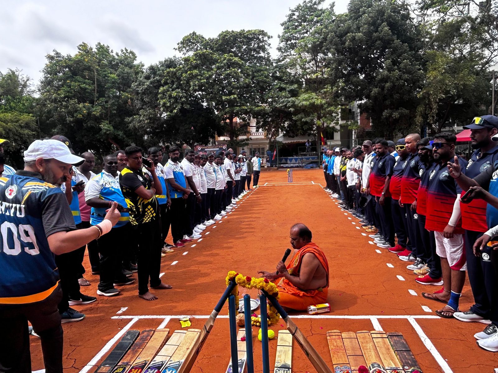 Traditional inaugural pooja ceremony ahead of the charity cricket tournament